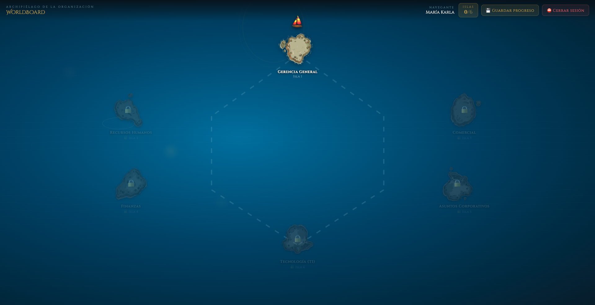 Mapa de islas y ecosistema
