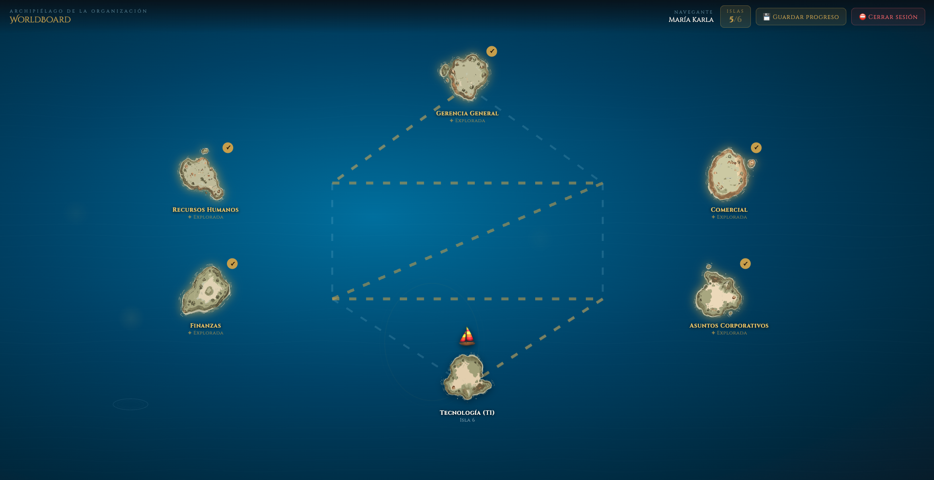 Mapa con progreso
